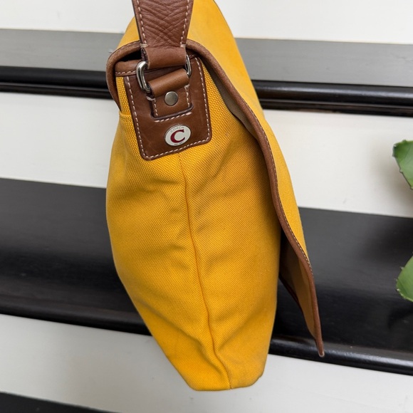 Coach canvas leather trim messenger bag crossbody shoulder purse versatile - Picture 3 of 11